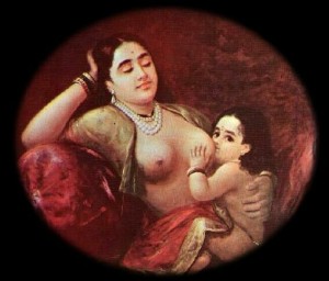 Raja_Ravi_Varma,_The_suckling_child