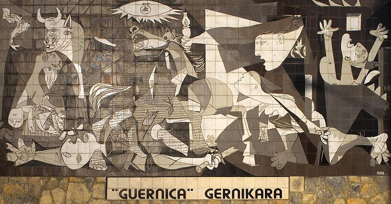 Mural of "Guernica" by Picasso