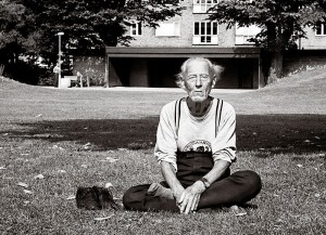 Old Swedish man meditating