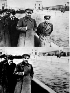 Revisionism - Executed Yezhov removed from photo of Stalin