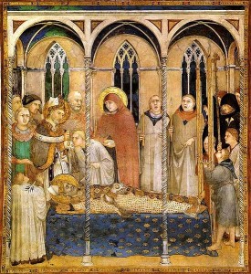 Funeral of St Martin of Tours Simone_Martini
