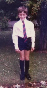 Me aged about 7 or 8. That's not my school uniform, that's what I had to wear to go to church!