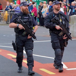 Photograph of armed police officers